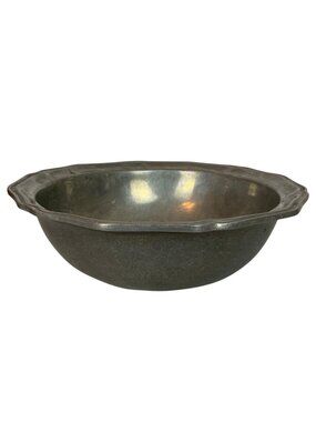 Vintage Wilton Armetale Queen Anne Satin 10in Round Vegetable Bowl Pewter Server